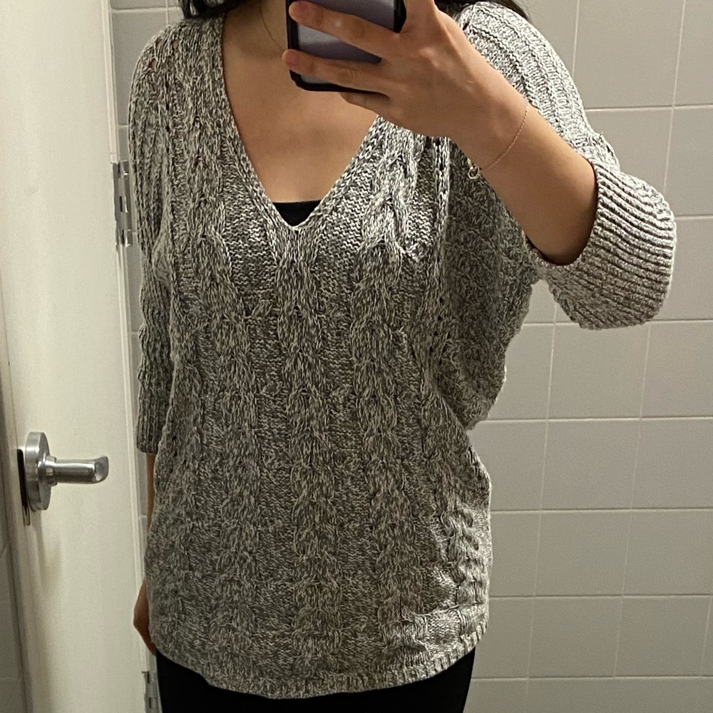 Express Grey Knit Sweater